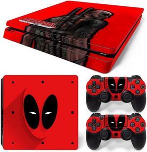 Deadpool Skin Sticker Protective Film for Slim PS4 PS4Slim Console Controller Accessories GamePad Para(TN-PS4Slim-1016)