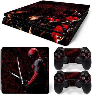 Deadpool Skin Sticker Protective Film for Slim PS4 PS4Slim Console Controller Accessories GamePad Para(TN-PS4Slim-1019)