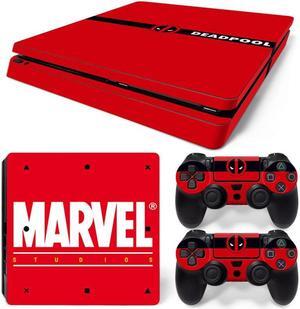 Deadpool Skin Sticker Protective Film for Slim PS4 PS4Slim Console Controller Accessories GamePad Para(TN-PS4Slim-1022)