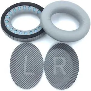 Replacement Ear Pads Soft Cushion Cover Earpads for QC25 QC35 Quiet Gaming Headset Headphones Earcap Cover(QC35 QC35II)
(Gray)