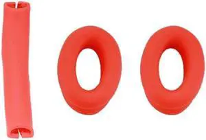 Comfortable Ear pads for WH-1000XM4/1000XM3 Headset Earpad Headband Cover Sleeve(Red)