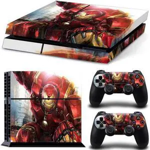 Iron Man Game Console Vinyl Skin Sticker for PS4 Controller GamePad Decal Frinti Protective Film(TN-PS4-1578)