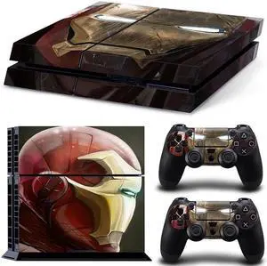 Iron Man Game Console Vinyl Skin Sticker for PS4 Controller GamePad Decal Frinti Protective Film(TN-PS4-1578)