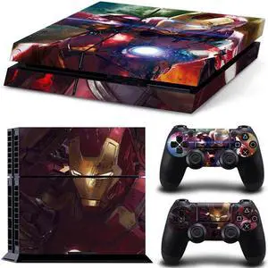 Iron Man Game Console Vinyl Skin Sticker for PS4 Controller GamePad Decal Frinti Protective Film(TN-PS4-1578)