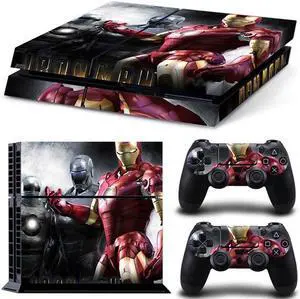 Iron Man Game Console Vinyl Skin Sticker for PS4 Controller GamePad Decal Frinti Protective Film(TN-PS4-1578)