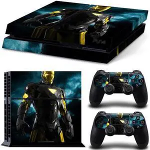 Iron Man Game Console Vinyl Skin Sticker for PS4 Controller GamePad Decal Frinti Protective Film(TN-PS4-1578)