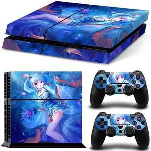 Stitch Cartoon Game Console Vinyl Skin Sticker for PS4 PS 4 Controller GamePad Decal Protective Film(TN-PS4-3010)