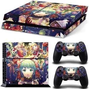 Stitch Cartoon Game Console Vinyl Skin Sticker for PS4 PS 4 Controller GamePad Decal Protective Film(TN-PS4-3010)