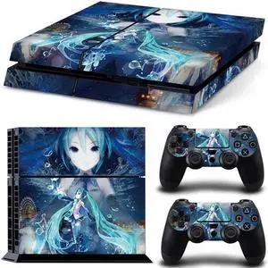 Stitch Cartoon Game Console Vinyl Skin Sticker for PS4 PS 4 Controller GamePad Decal Protective Film(TN-PS4-3010)