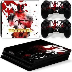Deadpool Vinyl Skin Sticker for PS4 Pro Console 2 Controllers Decal Film Para Game Accessories(TN-P4Pro-5045)
