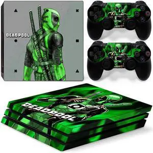 Deadpool Vinyl Skin Sticker for PS4 Pro Console 2 Controllers Decal Film Para Game Accessories(TN-P4Pro-5046)