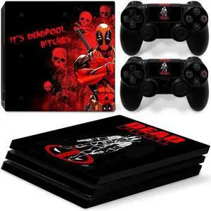 Deadpool Vinyl Skin Sticker for PS4 Pro Console 2 Controllers Decal Film Para Game Accessories(TN-P4Pro-5047)