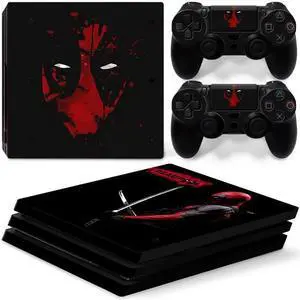 Deadpool Vinyl Skin Sticker for PS4 Pro Console 2 Controllers Decal Film Para Game Accessories(TN-P4Pro-5053)