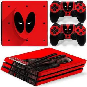 Deadpool Vinyl Skin Sticker for PS4 Pro Console 2 Controllers Decal Film Para Game Accessories(TN-P4Pro-5051)
