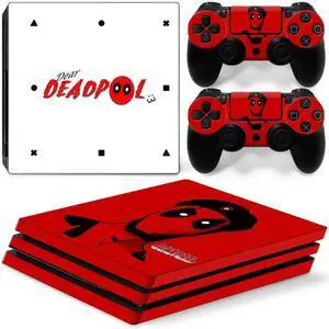 Deadpool Vinyl Skin Sticker for PS4 Pro Console 2 Controllers Decal Film Para Game Accessories(TN-P4Pro-5061)