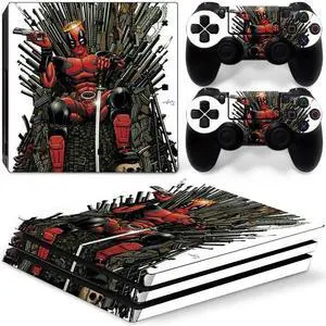 Deadpool Vinyl Skin Sticker for PS4 Pro Console 2 Controllers Decal Film Para Game Accessories(TN-P4Pro-5060)