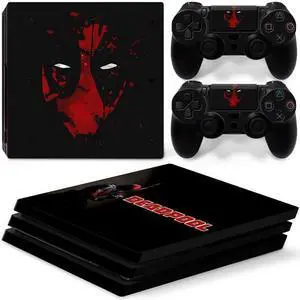 Deadpool Vinyl Skin Sticker for PS4 Pro Console 2 Controllers Decal Film Para Game Accessories(TN-P4Pro-5067)