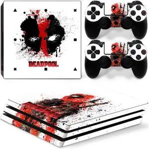 Deadpool Vinyl Skin Sticker for PS4 Pro Console 2 Controllers Decal Film Para Game Accessories(TN-P4Pro-5065)
