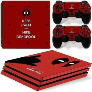 Deadpool Vinyl Skin Sticker for PS4 Pro Console 2 Controllers Decal Film Para Game Accessories(TN-P4Pro-5063)