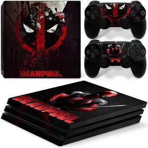 Deadpool Vinyl Skin Sticker for PS4 Pro Console 2 Controllers Decal Film Para Game Accessories(TN-P4Pro-5068)