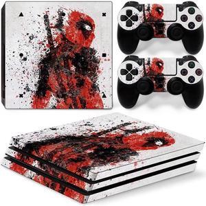 Deadpool Vinyl Skin Sticker for PS4 Pro Console 2 Controllers Decal Film Para Game Accessories(TN-P4Pro-5066)