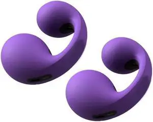 1 Pair Earbud Ear Caps Protective Cover Eartips Ear Buds Cups for Ambie AM-TW01(large)
(Purple)