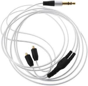 Detachable Gaming Headphone Cable 1.2M Long for Se215 SE315 SE535 SE846 Earphone(Silver)