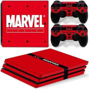 Deadpool Vinyl Skin Sticker for PS4 Pro Console 2 Controllers Decal Film Para Game Accessories(TN-P4Pro-5069)