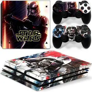 Star Wars Vinyl Skin Sticker for PS4 Pro Console 2 Controllers Decal Full Film Para Game Accessories(TN-P4Pro-0068)