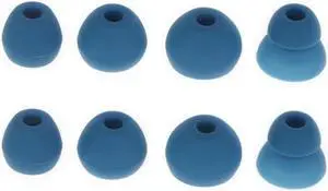 Earbud Tips Replacement for  2.0 Earbuds,3.8mm/S/M/L 4 Size Silicone Rubber Flexible Ear Tips Buds Wing Tips(Navy Blue)