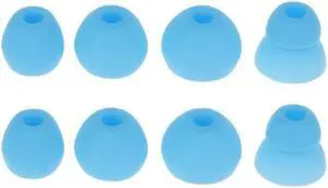 Earbud Tips Replacement for  2.0 Earbuds,3.8mm/S/M/L 4 Size Silicone Rubber Flexible Ear Tips Buds Wing Tips(Blue)