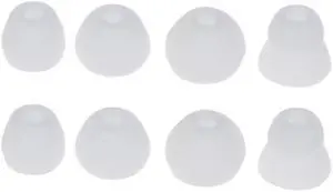 Earbud Tips Replacement for  2.0 Earbuds,3.8mm/S/M/L 4 Size Silicone Rubber Flexible Ear Tips Buds Wing Tips(White)
