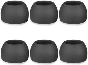 Black Gray Purple Earplugs in-Ear Mats Anti-Drop Ear Tips for galaxy Buds  Earphone Repair Parts(Medium)
(Black)