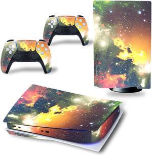Luxury Color PS5 Disk Skin Sticker Decal Film for PS5Disk Console and 2 Controllers PS5 Disk Skin Sticker Vinyl(TN-PS5Disk-3558)