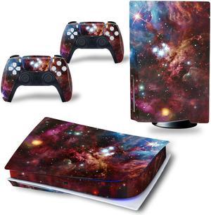 Luxury Color PS5 Disk Skin Sticker Decal Film for PS5Disk Console and 2 Controllers PS5 Disk Skin Sticker Vinyl(TN-PS5Disk-3558)