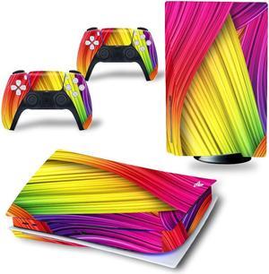 Luxury Color PS5 Disk Skin Sticker Decal Film for PS5Disk Console and 2 Controllers PS5 Disk Skin Sticker Vinyl(TN-PS5Disk-3558)