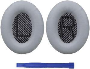 Soft Ear Pads Cushions for QC35 QC15 QC25 Headsets Earpads Replacements(LR black pad)
(Gray)