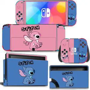 Stitch Skin Cute Full Sticker Decal for Switch Console  Controller Dock Skin Vinyl Protective Film(1599)