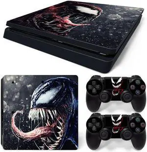 Venom Skin Sticker Protective Film for Slim PS4 PS4Slim Console 2 Controllers Accessories Para(TN-PS4Slim-2091)
