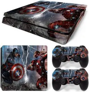 Skin Sticker Protective Film for Slim PS4 PS4Slim Console Controller Accessorie GamePad Cover(TN-PS4Slim-0354)