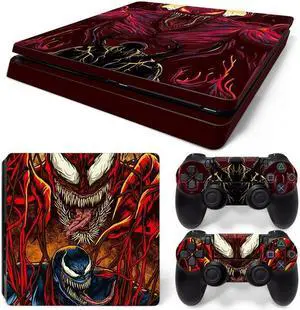 Venom Skin Sticker Protective Film for Slim PS4 PS4Slim Console 2 Controllers Accessories Para(TN-PS4Slim-2093)