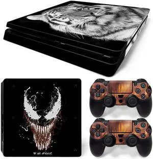 Venom Skin Sticker Protective Film for Slim PS4 PS4Slim Console 2 Controllers Accessories Para(TN-PS4Slim-2099)