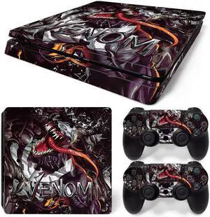 Venom Skin Sticker Protective Film for Slim PS4 PS4Slim Console 2 Controllers Accessories Para(TN-PS4Slim-2095)