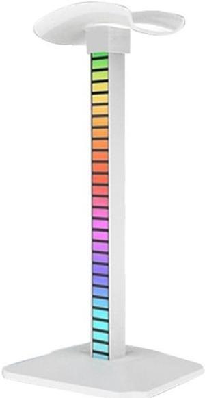 RGB Headphone Stand with USB ypeC Input Desk Gaming Headset Holder Hanger Rack TypeC Fast Charge(White)