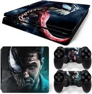 Venom Skin Sticker Protective Film for Slim PS4 PS4Slim Console 2 Controllers Accessories Para(TN-PS4Slim-2101)