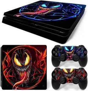 Venom Skin Sticker Protective Film for Slim PS4 PS4Slim Console 2 Controllers Accessories Para(TN-PS4Slim-2116)
