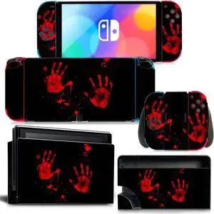 Printing Skin Sticker Decal for Switch NSConsole  Controller Dock Skin Vinyl Protective Film Para Coque(1234)