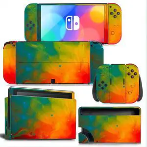 Printing Skin Sticker Decal for Switch NSConsole  Controller Dock Skin Vinyl Protective Film Para Coque(1234)