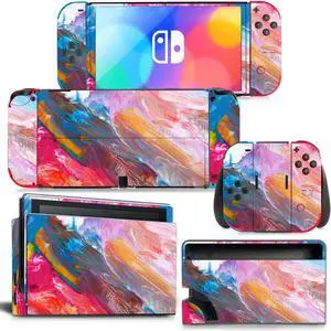 Printing Skin Sticker Decal for Switch NSConsole  Controller Dock Skin Vinyl Protective Film Para Coque(1234)
