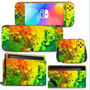 Printing Skin Sticker Decal for Switch NSConsole  Controller Dock Skin Vinyl Protective Film Para Coque(1234)
